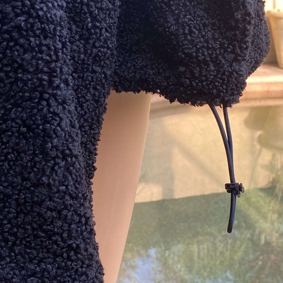 adidas High-Neck Sherpa Sweatshirt  Black XL - Picture 11 of 11